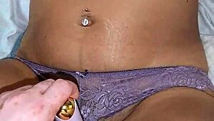 Wifey Plays In Bedroom With Purple Lingerie