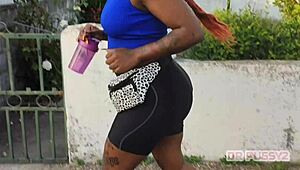 Passionate Redhead With Giant Ass Trains With Lover