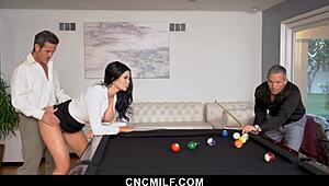 i take care of businessmen with kinky threesome in office, fucking in missionary and cowgirl