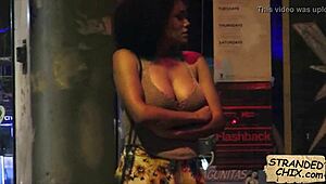 I fucked this curly haired beauty outdoors, Julie Kay