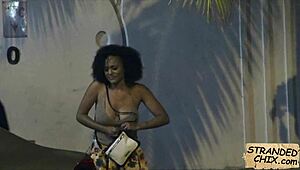 I fucked this curly haired beauty outdoors, Julie Kay