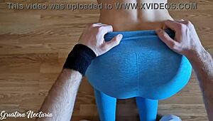 Yoga Session With Girlfriend On Big Ball