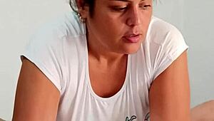 My stepsister gets punished in a quickie.