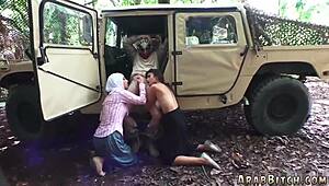 i'm obsessed with this sexy brunette teen 18+ striptease in military uniform