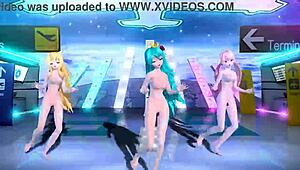 hatsune miku rin & luka tricolore airline project diva nude mod full nude