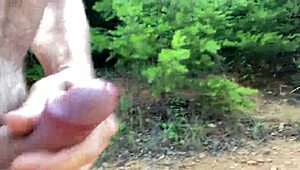 Amateur outdoor muff diving session captured in homemade video