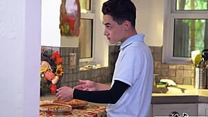 Juan Loco fucks pumpkin pie, then Cory Chase pussy