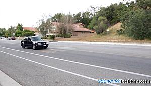 lesbian milf gently scissors with stepteen 18+ in erotic squirting session