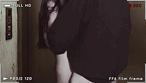 Skirt Girl Creampied in Elevator