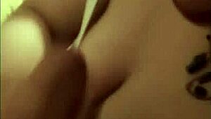 luna plays with dildo, gets facial from old guy, swallows it all.