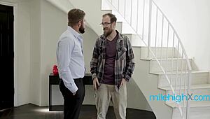 Husband outsources cock for hot wife, watches her ride with clothes ripped