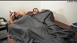 Petite Teen Shares Bed With Stepbrother For Rough Homemade Creampie Sex