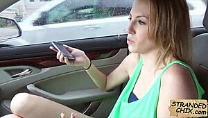 Innocent teen hitchhikes and meets someone outdoors.