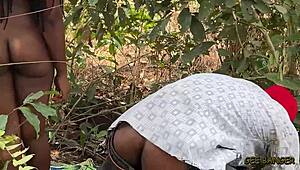 ebony latina has holiday sex in the bush