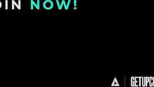 Up close naughty redhead milf lauren phillips humps couch pillow before fingering herself