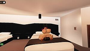 rough deepthroat leads to destroyed ass for big ass whore