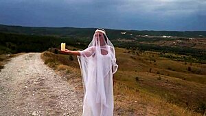 To the top of the hill.