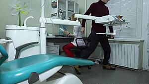 hot dentist with glasses, are you sucking that monster cock for cum in mouth?