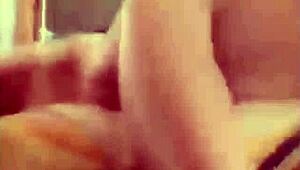 Watch the man jerk off while his woman watches.