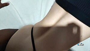 The big black guy fucked the man's wife in a double penetration scene