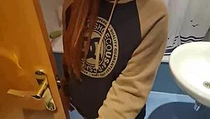 Fucking and squirting in the toilet