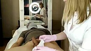 Russian beauty shaves before hard fuck