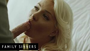 Family Sinners - Busty Milf Plays With Pussy Waiting For Daughter's Husband To Fuck Her