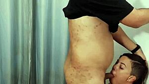 a perverted couple fucks in the store dressing room