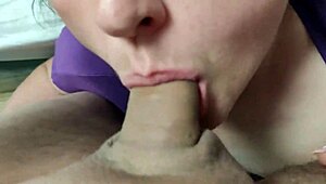 slut wife cheats husband with cougar quickie creampie!