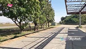 Naughty Couple Having Sex in Public with Cars Passing By!