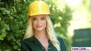 Busty milf mentor licks young apprentice's pussy to orgasm