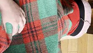 shy neighbor licks pussy intensely under blanket