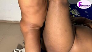 Curvy Ebony Maid Bends Over For A Quickie With Her Madam's Husband