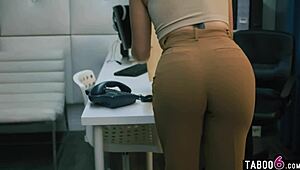 Bold Office Lesbian Sex with Boss Casey Calvert