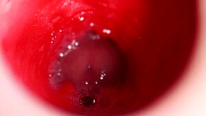 cute redhead fills camera with internal shot in anal scene