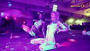 i'm at the neon party where latina teens fuck and scream in orgasm