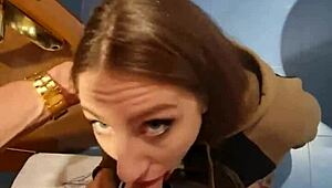 Fucking and squirting in the toilet