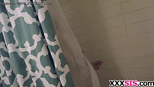 I feel so sneaky spying on my not sister teen 18+ with little eye, then blowjob hardcore on big monster cock ass.