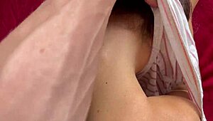 Stepsister-In-Law's Sweet Pussy Teases With Petite Cute Brunette Brown Eyes Homemade Contrast