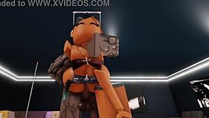 she lost a bet so she had to take on four of us in a challenge