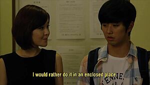 intense korean asian teacher instructs student in love lesson 2013.