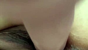 Teen uses dildo in solo play