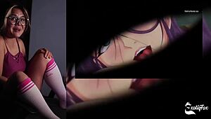 Baby, I can't sleep, watch porn with me as exotiqfox masturbates in POV, cum everywhere.