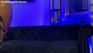 Imani Seduction bends over for Jack Blaque's monster cock seduction.