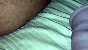 I watch my hot bbw latina girlfriend try two huge dildos