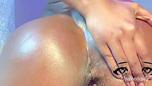 masked teen 18+ fingers her tight creamy asshole while teasing