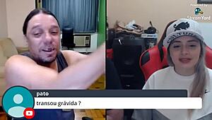 Pornstar Monica Lima responds to the public's spicy questions outdoors.