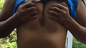 Latina Petite 18+ Gives Blowjob In The Mountain With Big Natural Tits