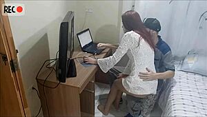 i got cum on my ass from the horny maintence guy at home alone