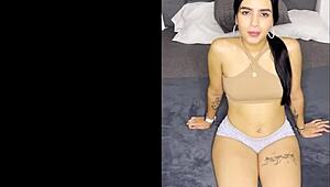 Mary, this 18-year-old latina slut addicted to cock sucking in her first casting?